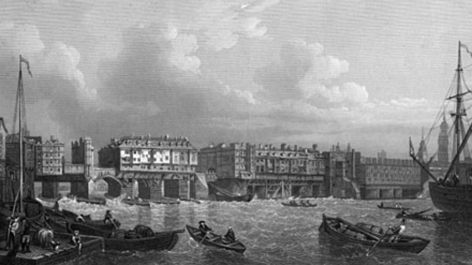 File:Old London Bridge, River Thames, 1745.jpg