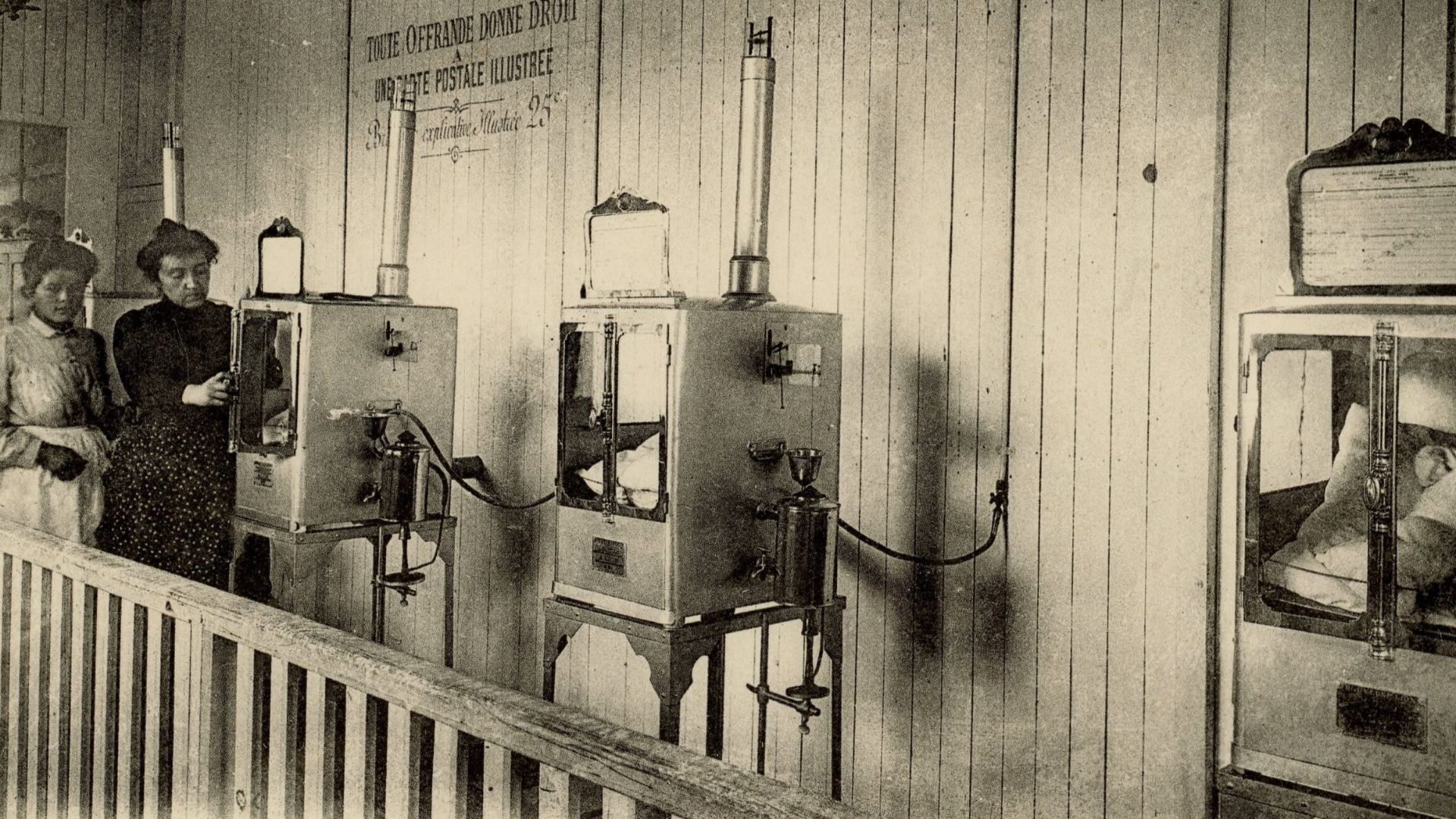 Alexander Lion's incubator baby exhibit at the Exposition Industrielle de Reims 1903