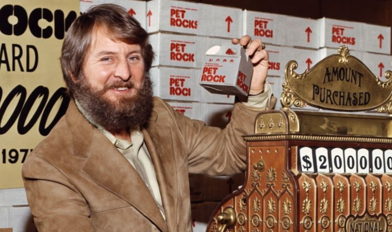 Pet Rock Creator Gary Dahl Working Behind Register