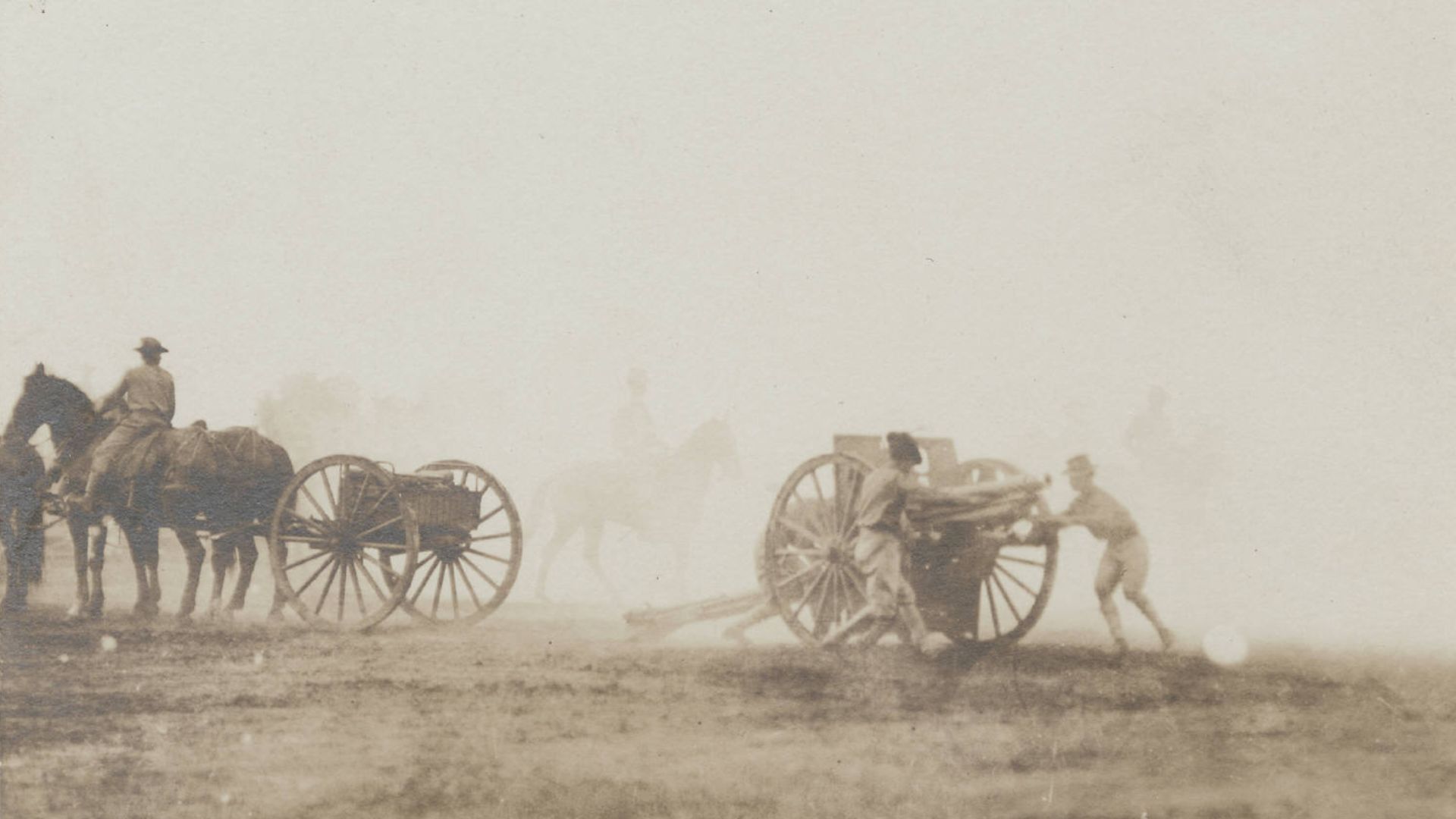 Postcard or print of a photo taken during the Mexican Revolution.