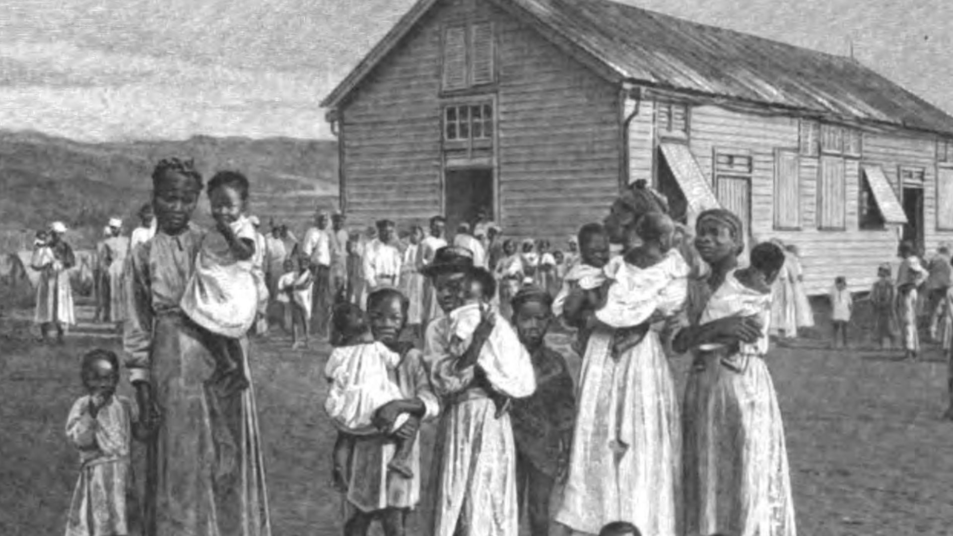 Refugees in Fort-de-France.