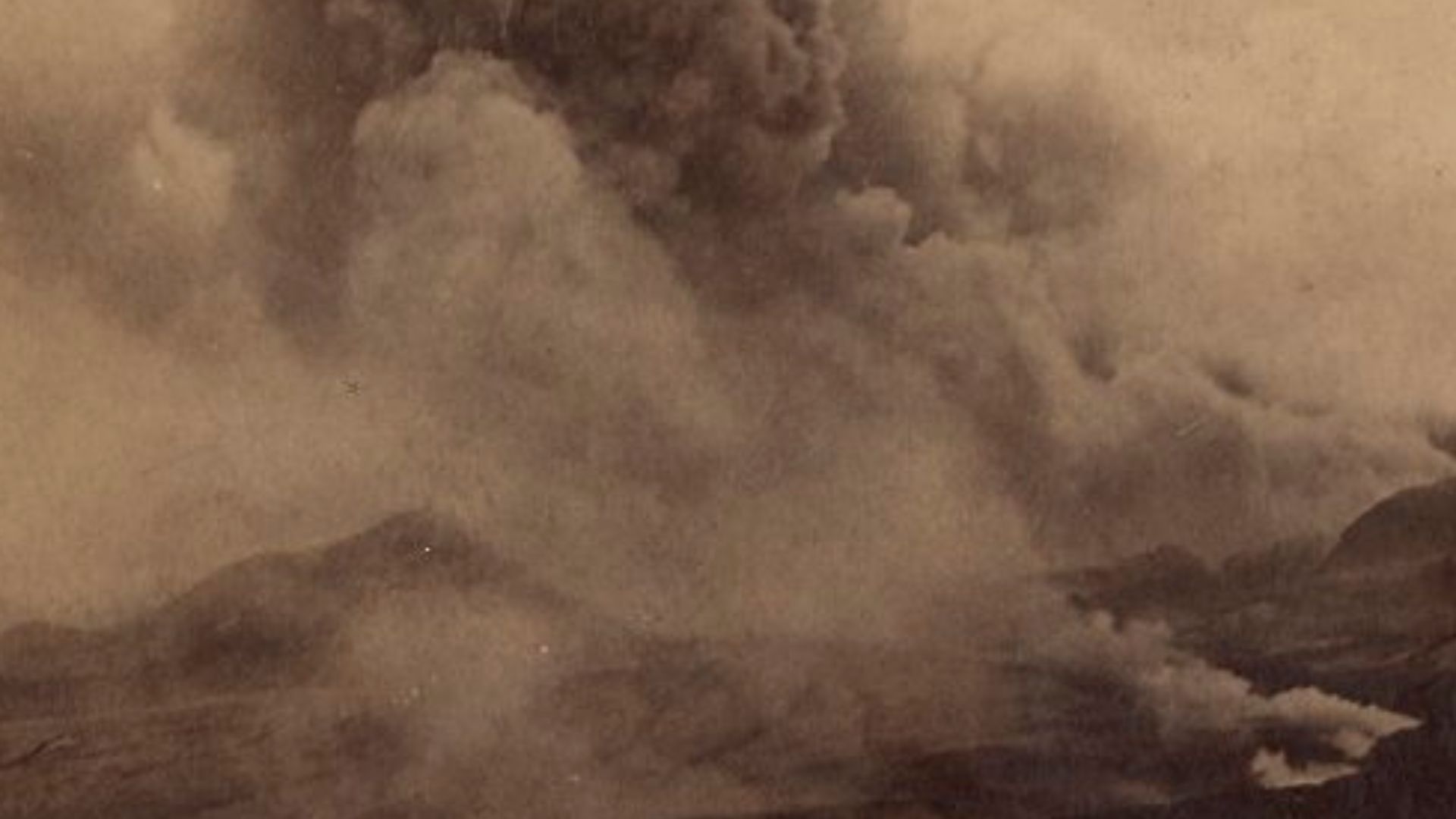SKA154
Stereobild av utbrott av vulkanen Mont Pelée 6 juni 1902.
Stereo image. View of a terrible Volcanic Explosion- Mont Pelée in Eruption, june 6, 1902, Martinuque.

Photo: Underwood & Underwood 1902.