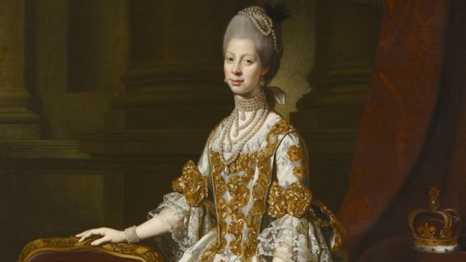 Portrait of the British queen Charlotte of Mecklenburg-Strelitz