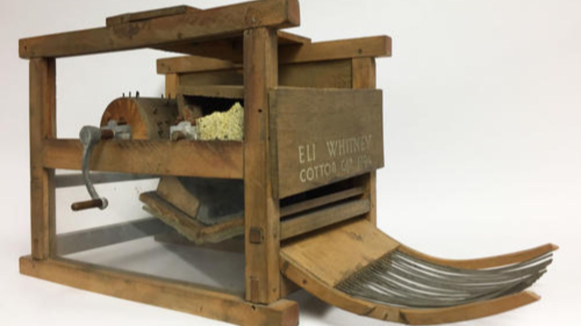 This was a model Eli Whitney Cotton Gin created as a visual Aid under the Museum Extention Project.
