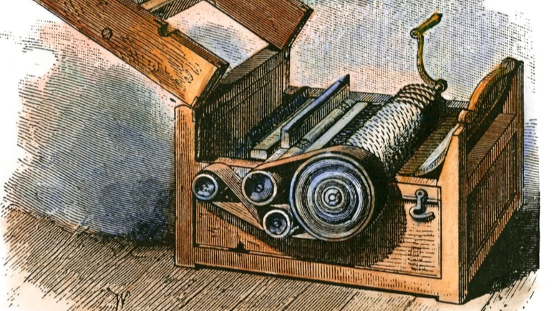 Wood engraving, American, 19th century.