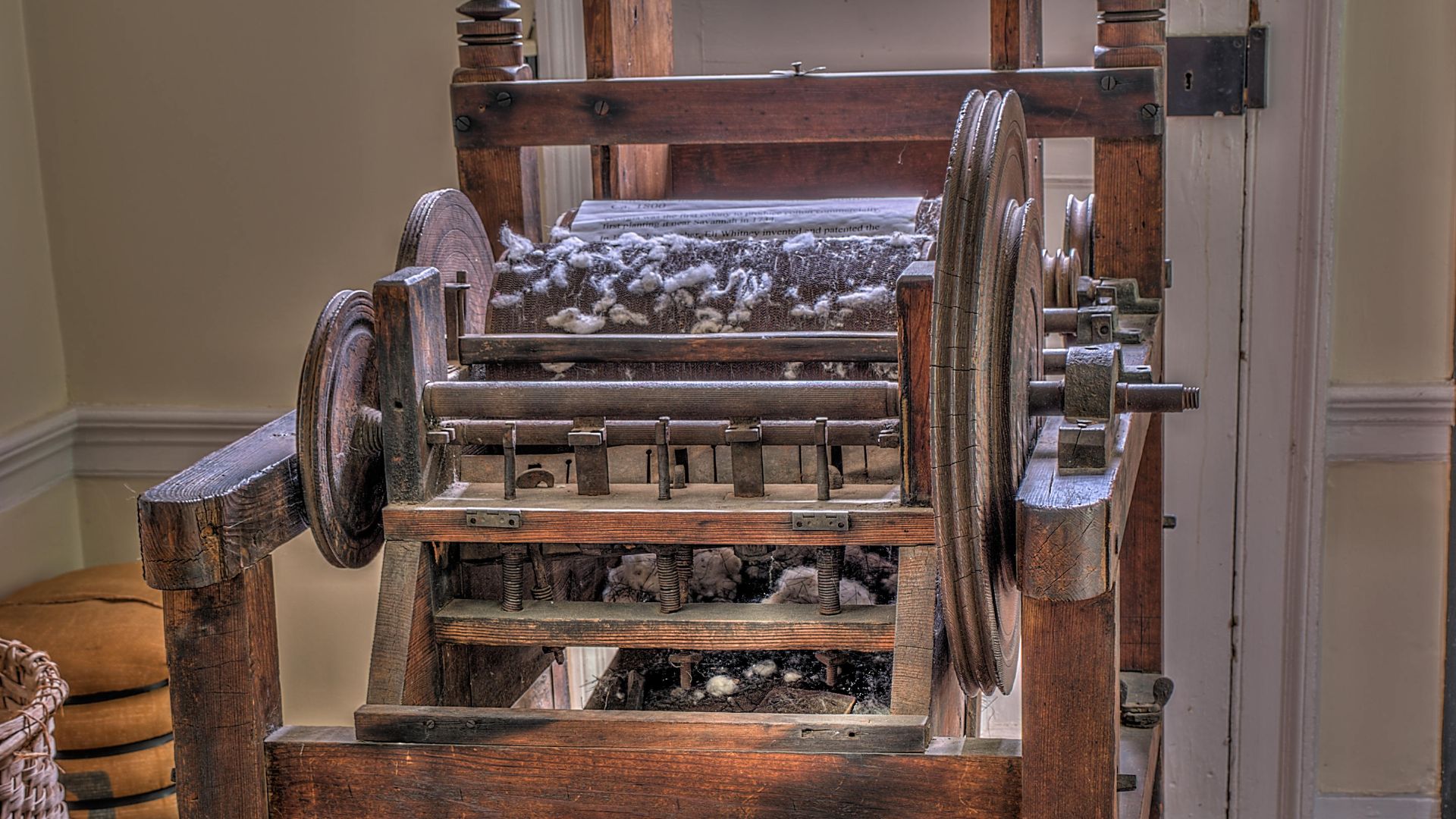 Eli Whitney Cotton Gin ca 1800
