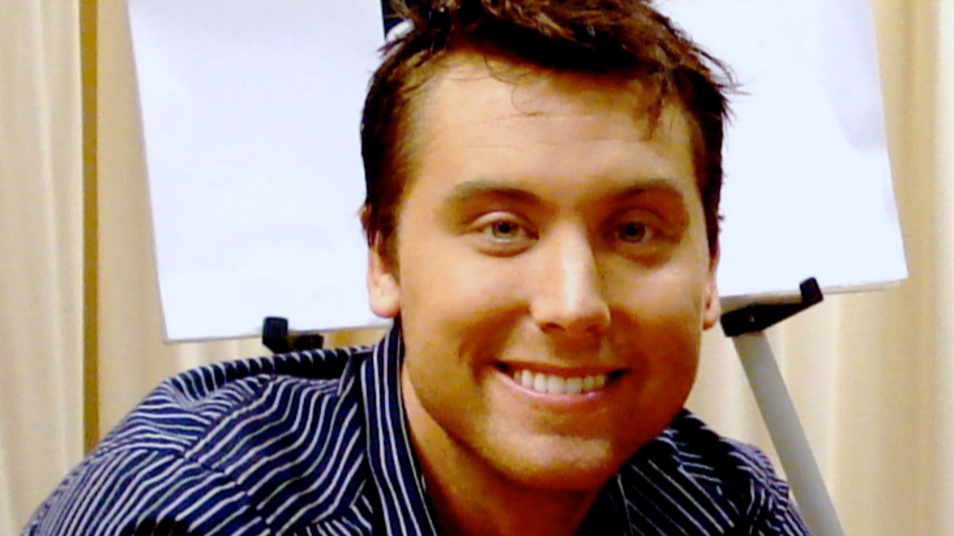 Lance Bass at a book signing in New York City