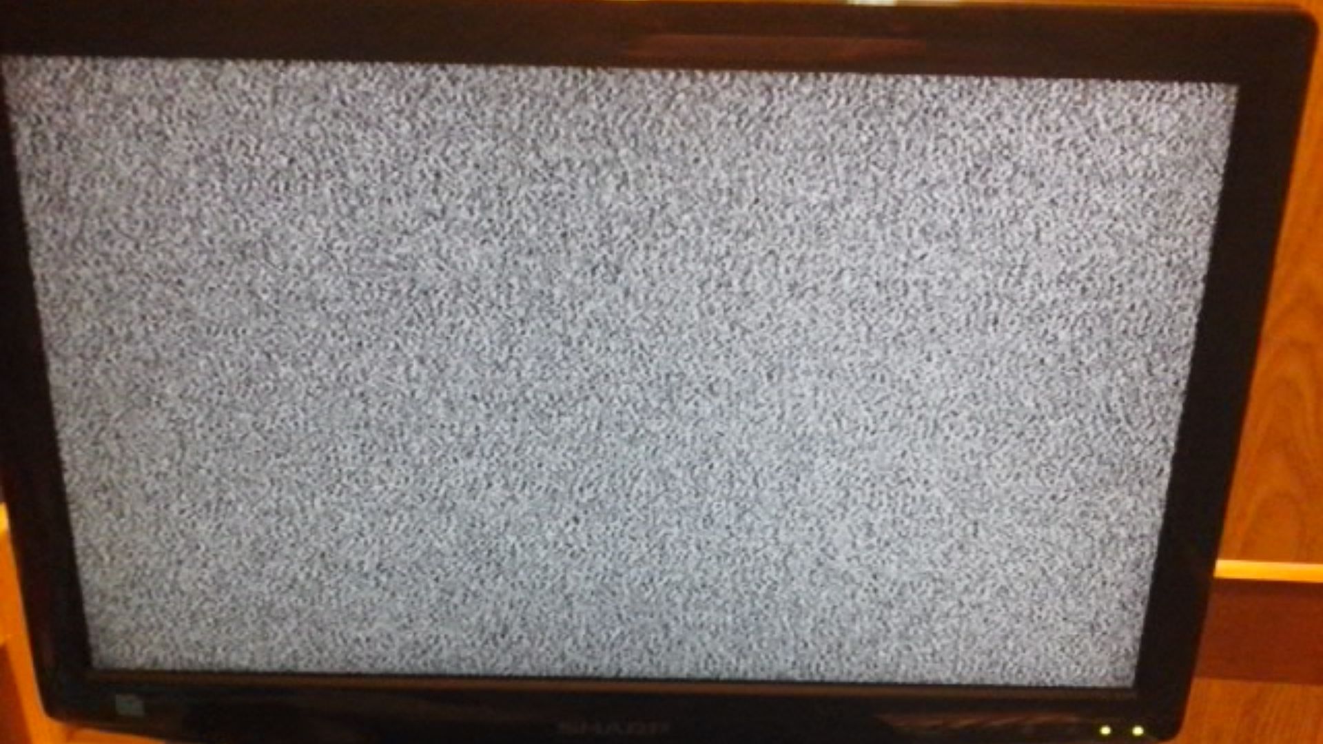 Screenshot of a TV showing a snowy noise pattern. This is sometimes usually also called static.