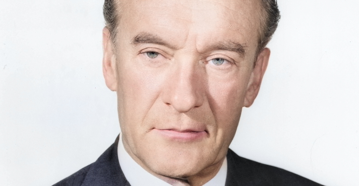 George Sanders in a suit
