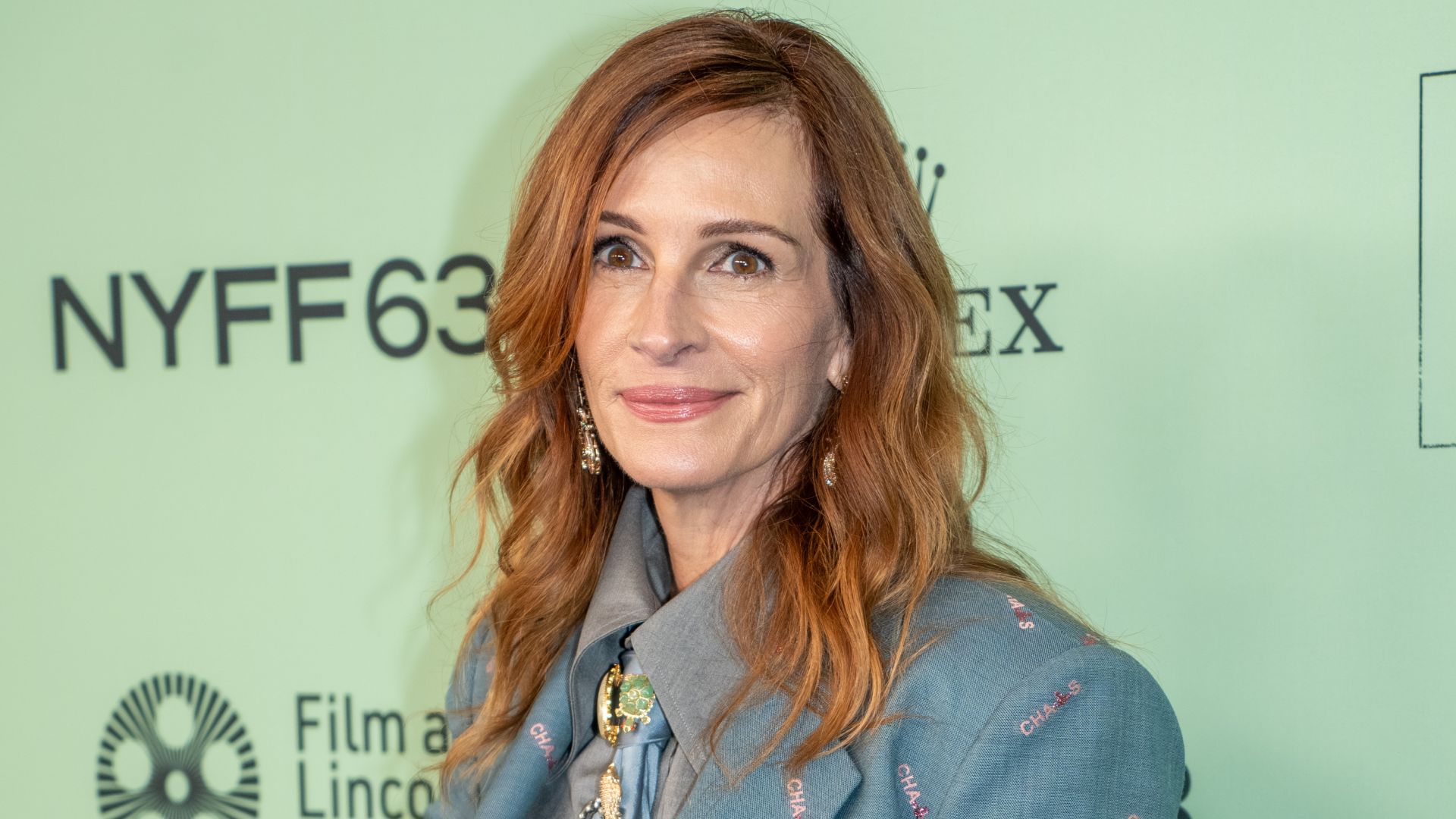 Julia Roberts, actress, at the 63rd annual New York Film Festival at Lincoln Center in 2025 for the film After The Hunt