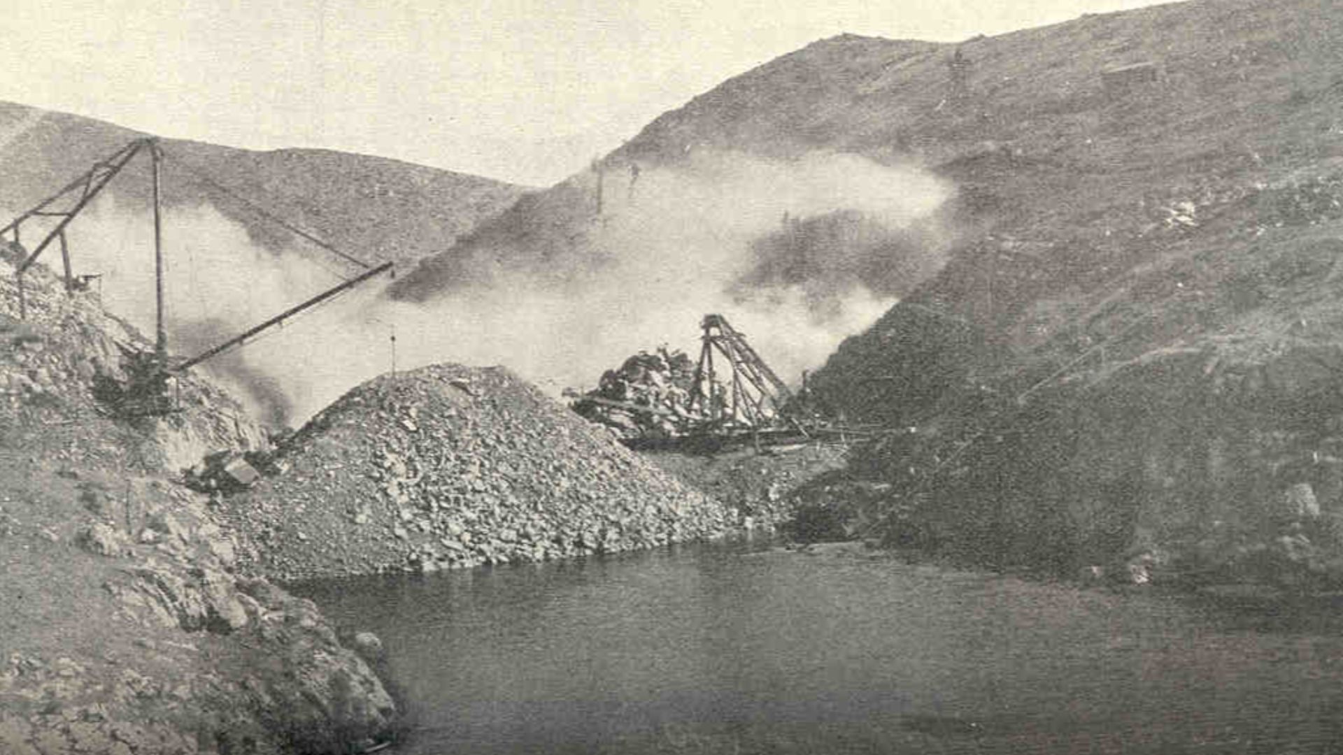 Lower Otay Rock-Fill Dam
Explosion of Great Blast

Subject: Dams--California, Lake Otay (California)--Dams
Geographic Subject: United States--California--Lake Otay
Tag: Dams