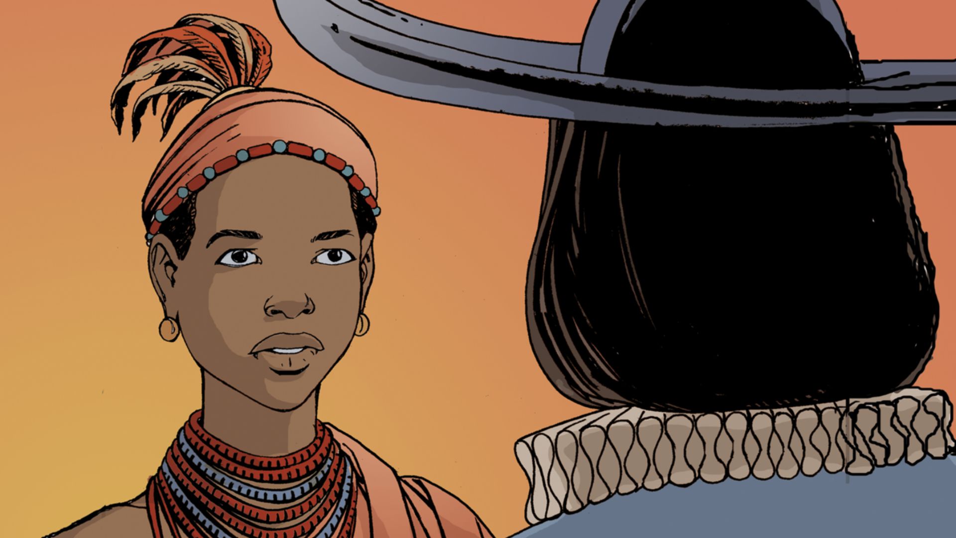 Taken from Nzinga Mbandi: Queen of Ndongo and Matamba from the UNESCO series on women in African history. Illustrations by Pat Masioni