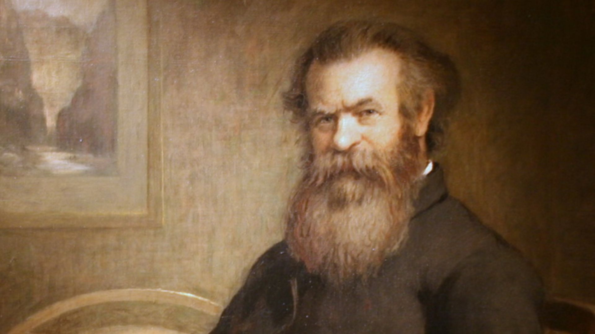 Oil on canvas painting of John Wesley Powell; size without frame 120.3×95.9 cm.