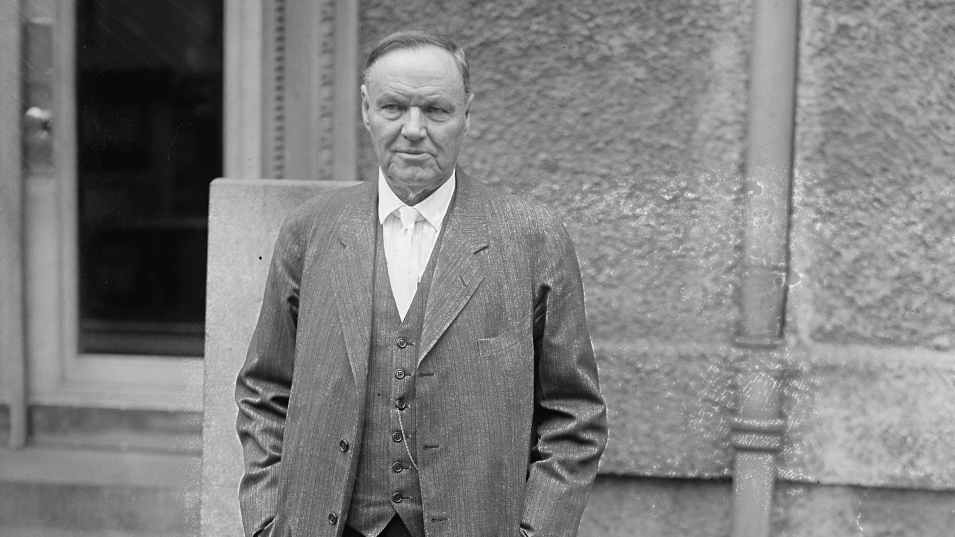 Title: Clarence Darrow at Cosmos Club, [Washington, D.C.], 3/14/25
Abstract/medium: 1 negative : glass ; 5 x 7 in. or smaller