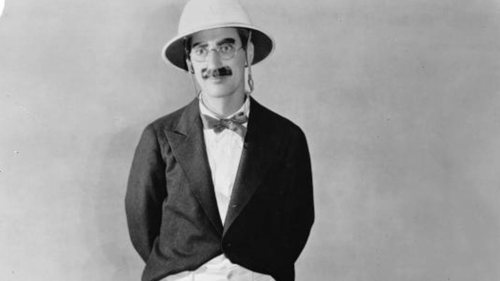 Publicity photo of Groucho Marx in Animal Crackers