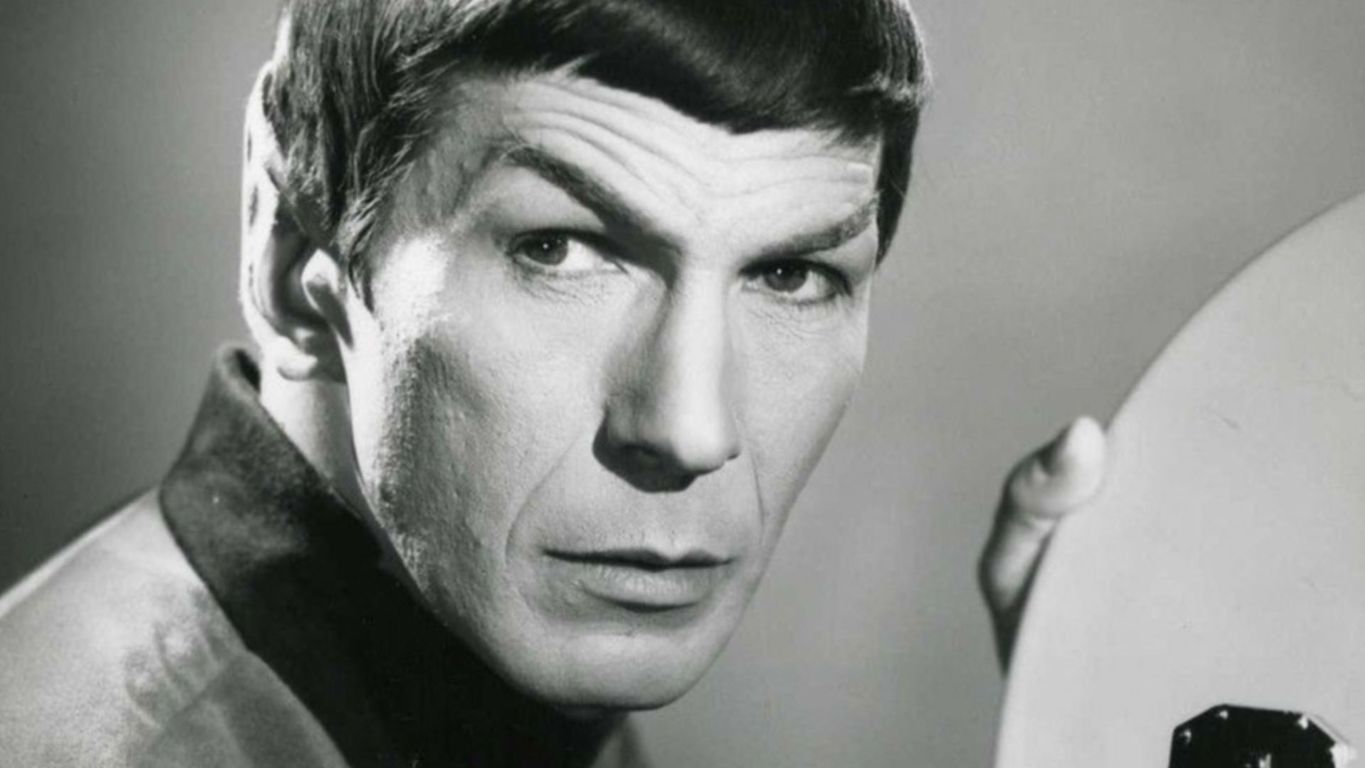 Promotional image of Leonard Nimoy as Spock from Star Trek: The Original Series.
The photo has no copyright markings on it as can be seen in the links below.
United States Copyright Office page 2