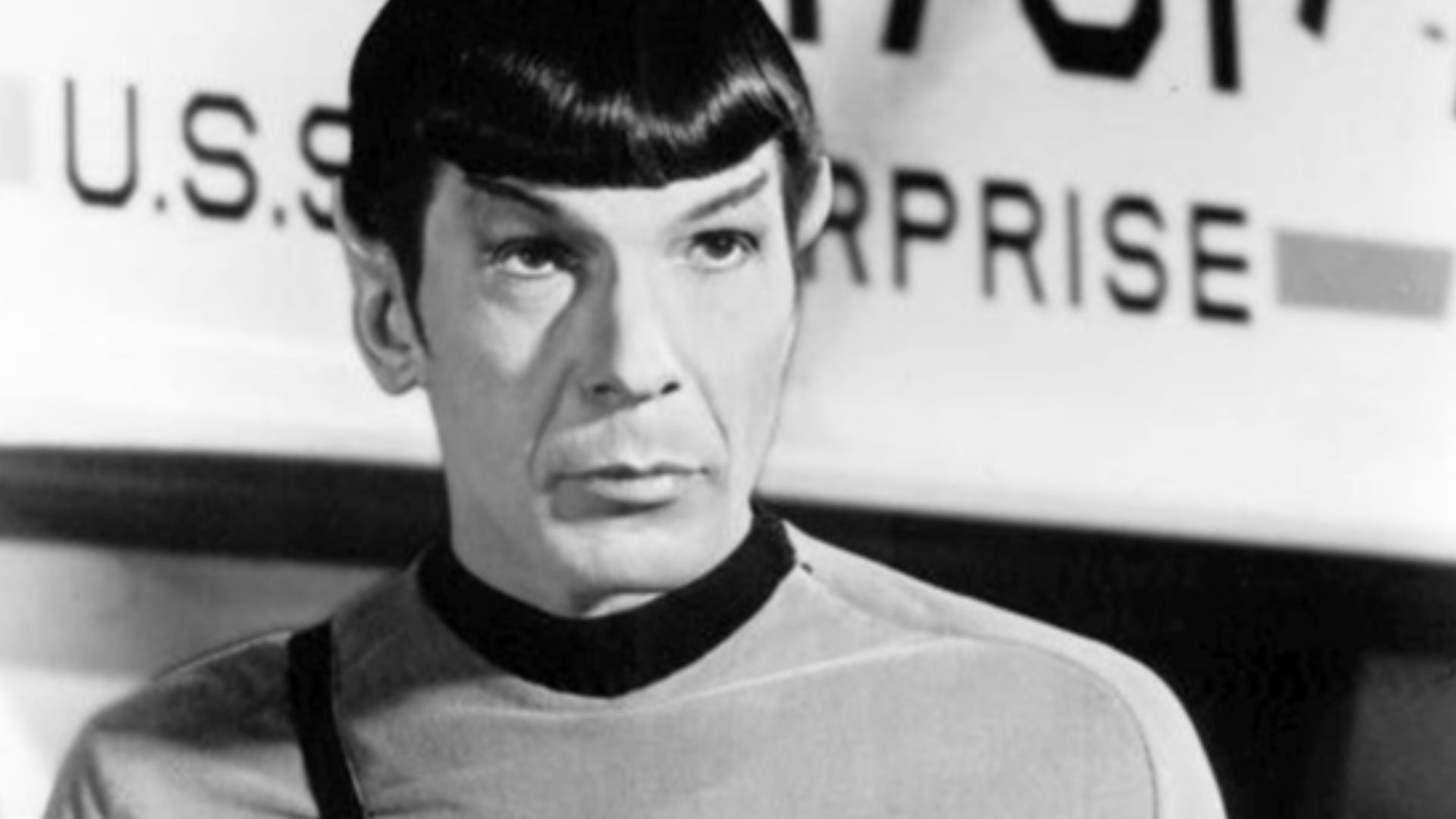 Photo of Leonard Nimoy as Mr. Spock from the original Star Trek series.