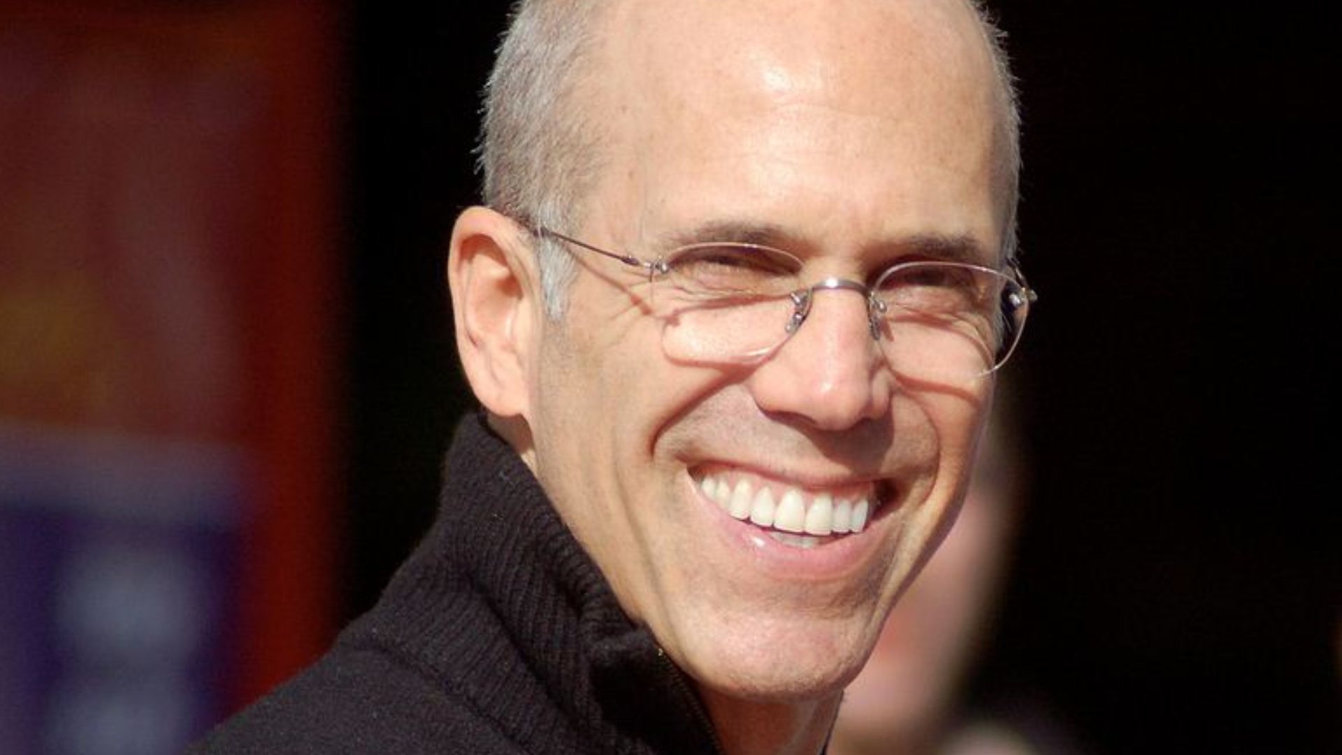 Jeffrey Katzenberg at a ceremony for Hugh Jackman to receive a star on the Hollywood Walk of Fame.