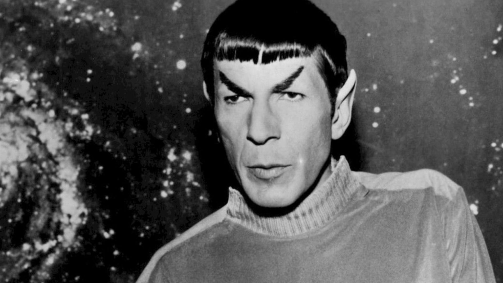 Photo of Leonard Nimoy as Spock from the television program Star Trek.