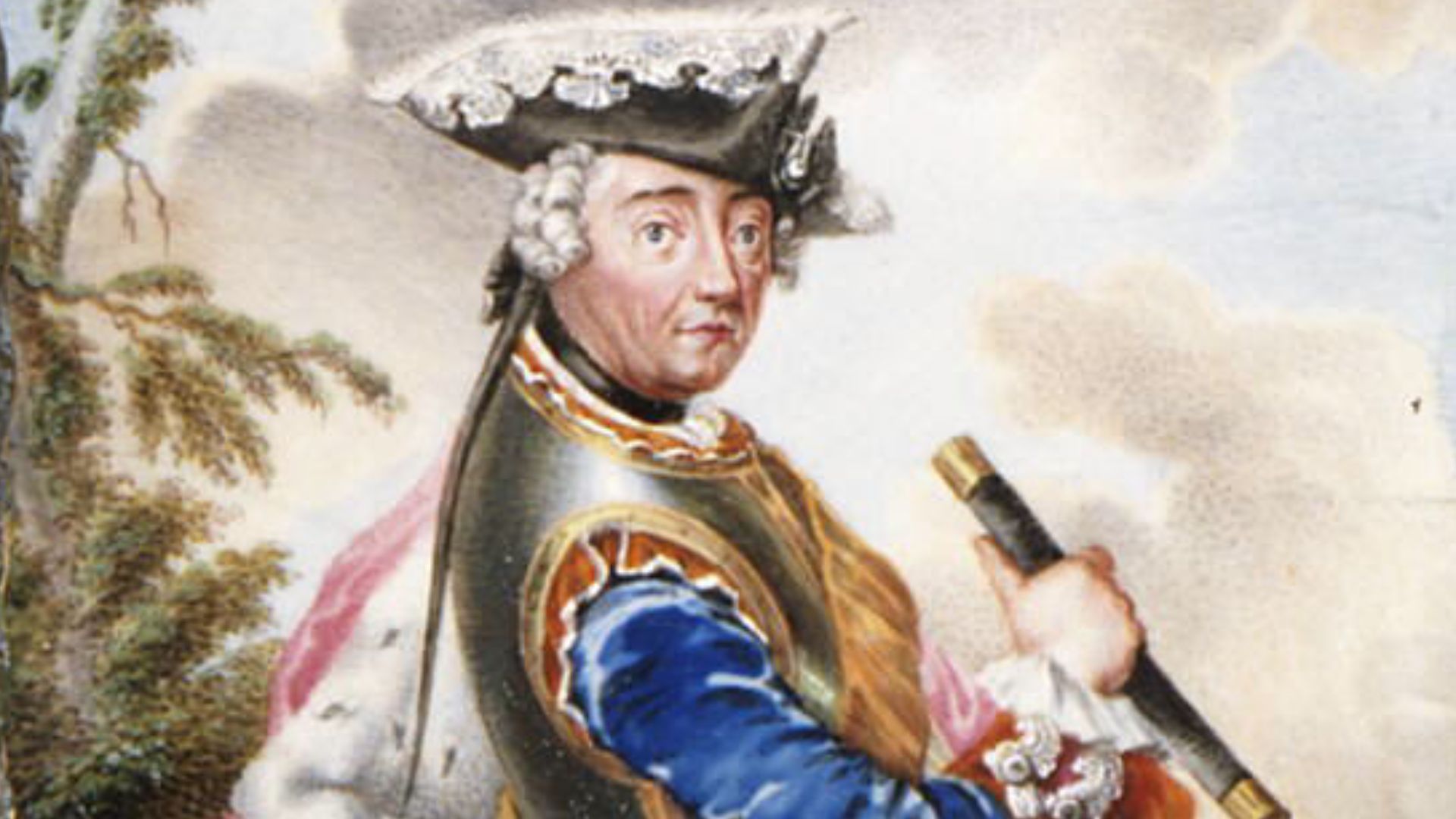 German; Snuffbox cover, painting; Enamels
