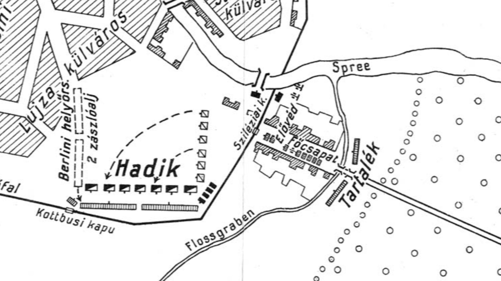 1757 raid on Berlin, 16 October 1757 - battle map