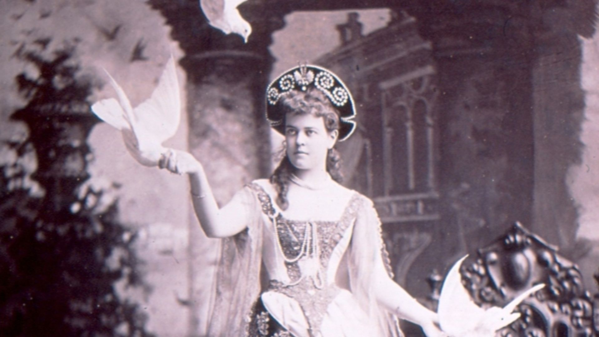 Photograph of Mrs. William K. Vanderbilt in her costume of a