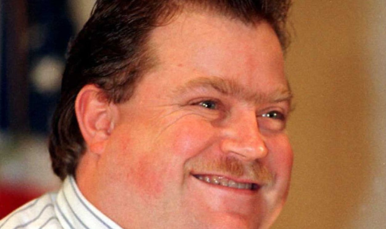 ATLANTA, GA - OCTOBER 28: Richard Jewell smiles during a press conference 28 October in Atlanta, Ga. Jewell was cleared as a suspect in the July 27 bombing of Centennial Olympic Park, three months after the FBI announced that he was their prime suspect.