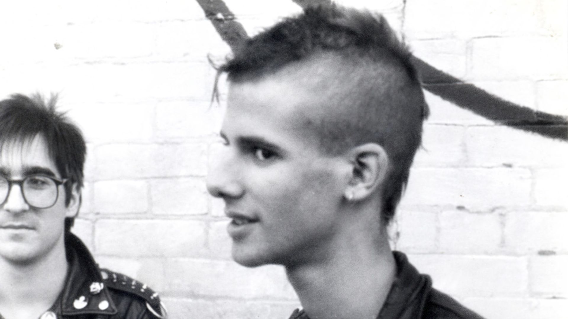 Young punk with leather jacket. Evansville, Indiana.