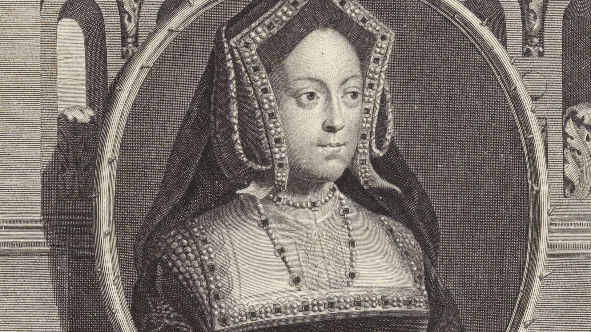 IdentificatieTitel(s): Portret van Catharina van Arragon. Elf portretten uit de Engelse geschiedenis (serietitel)Objecttype: prent Objectnummer: RP-P-OB-15.675Catalogusreferentie: Hollstein Dutch 204-3(3)Opschriften / Merken: verzamelaarsmerk, verso, gest