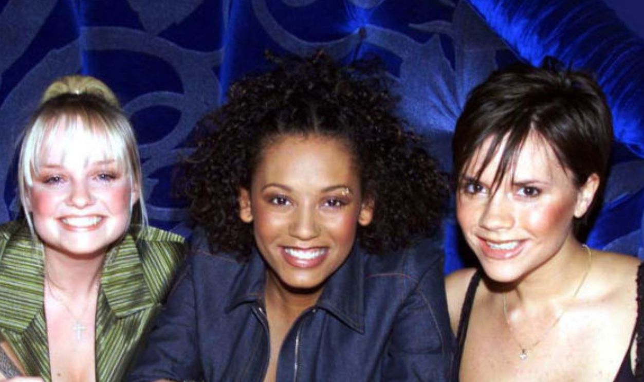 LONDON - 1996: The Spice Girls L to R Melanie Chisholm, Emma Bunton, Melanie Brown and Victoria Adams. 