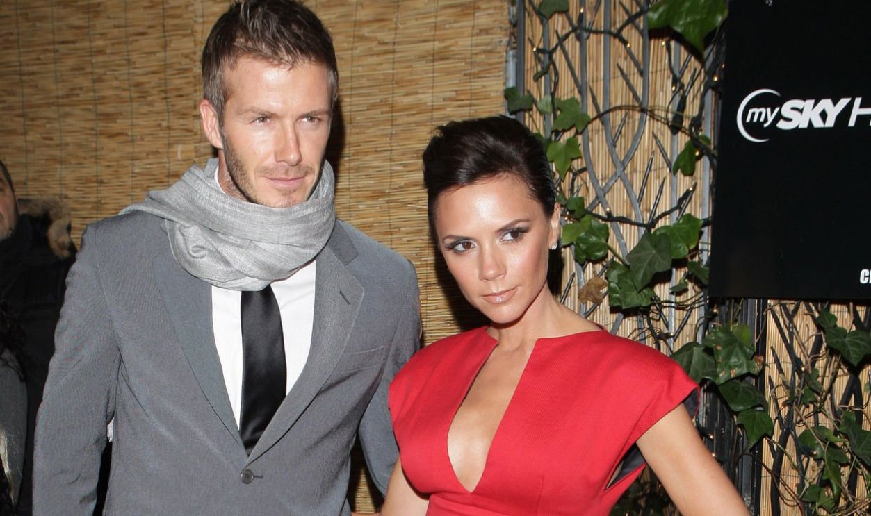 MILAN, ITALY - JANUARY 20: David and Victoria Beckham attend the 