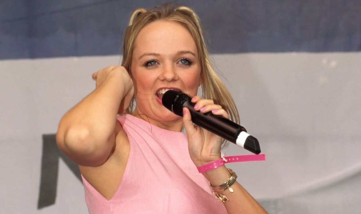 UNITED KINGDOM - JANUARY 01: Photo of Emma BUNTON and SPICE GIRLS; Emma Bunton performing live on stage, 