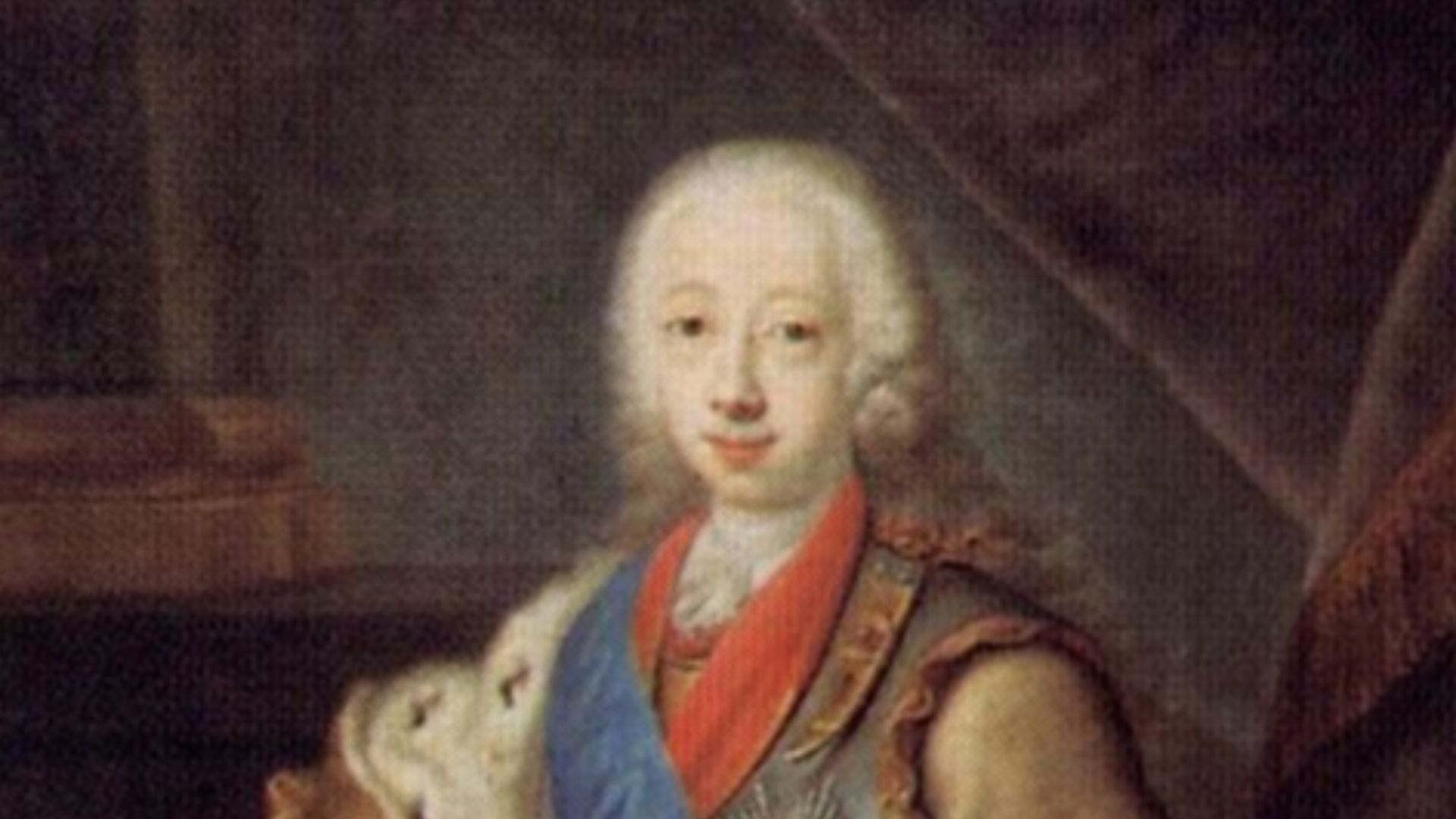 Портрет великого князя Петра Федоровича
Portrait of the Grand Duke Peter Fyodorovich
1740-е (?)
Авторство под вопросом
Повторение портрета (1743; ГТГ [Государственная Третьяковская галерея. Москва])
Холст, масло.
125 х 102,5
На подрамнике надпись синим ка