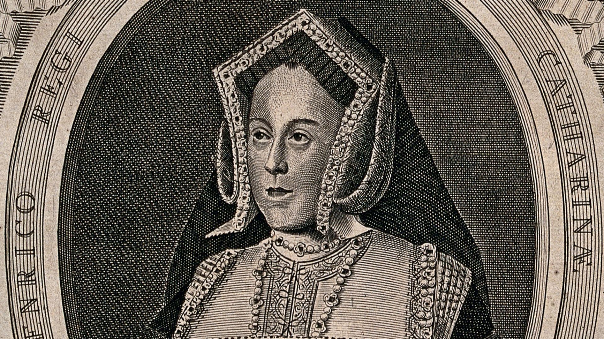 Catherine of Aragon, Queen of England. First wife of King Henry VIII. Henry divorced her in favour of Anne Boleyn.

Iconographic Collections
Keywords: R. White; Hans Holbein