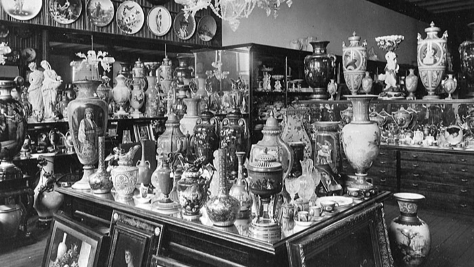 Tiffany & Co., Union Square, storage area with porcelain.