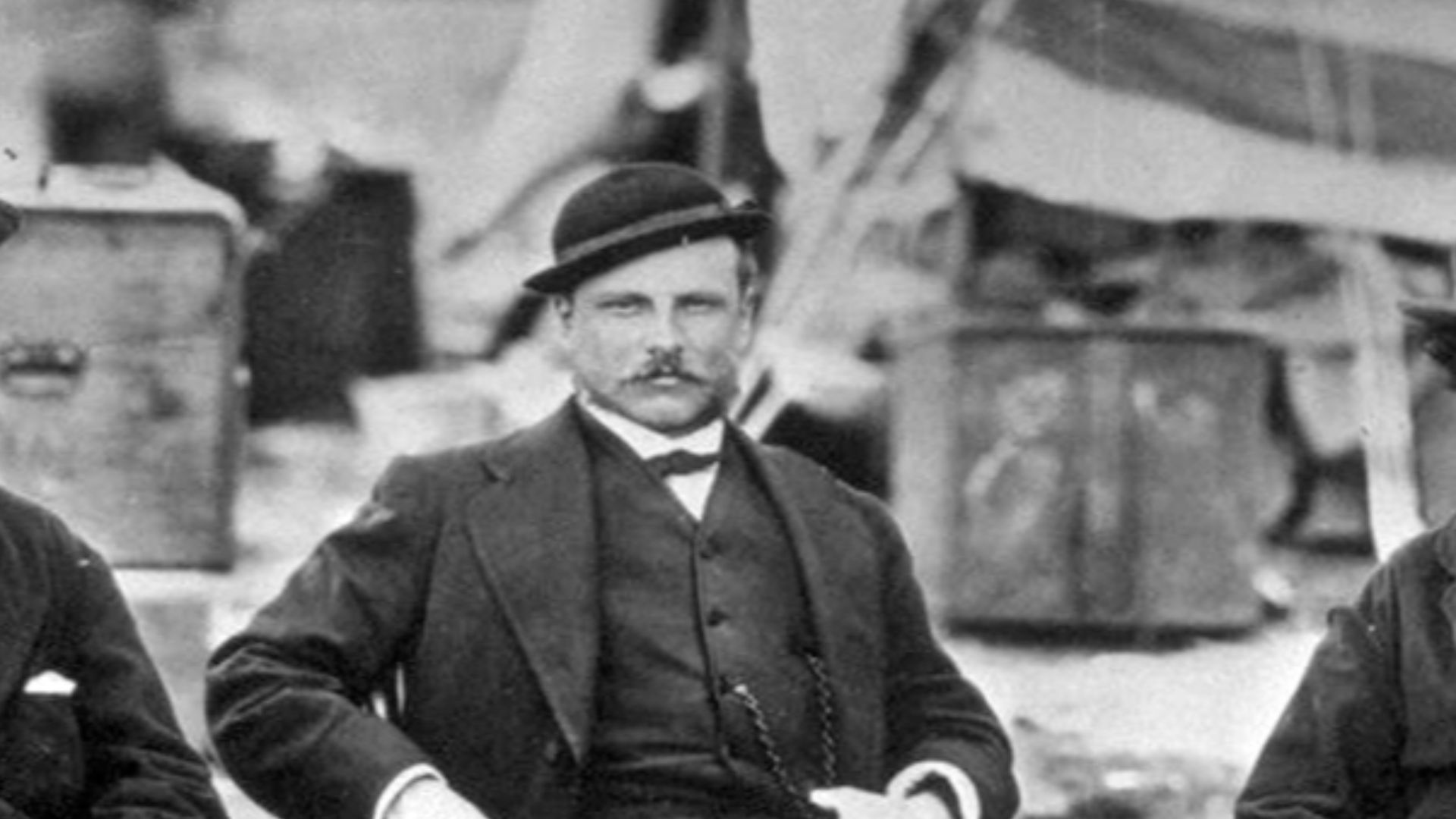 From left: James Terry Gardiner, Clarence King, and [Richard] D. Cotter, American surveyors