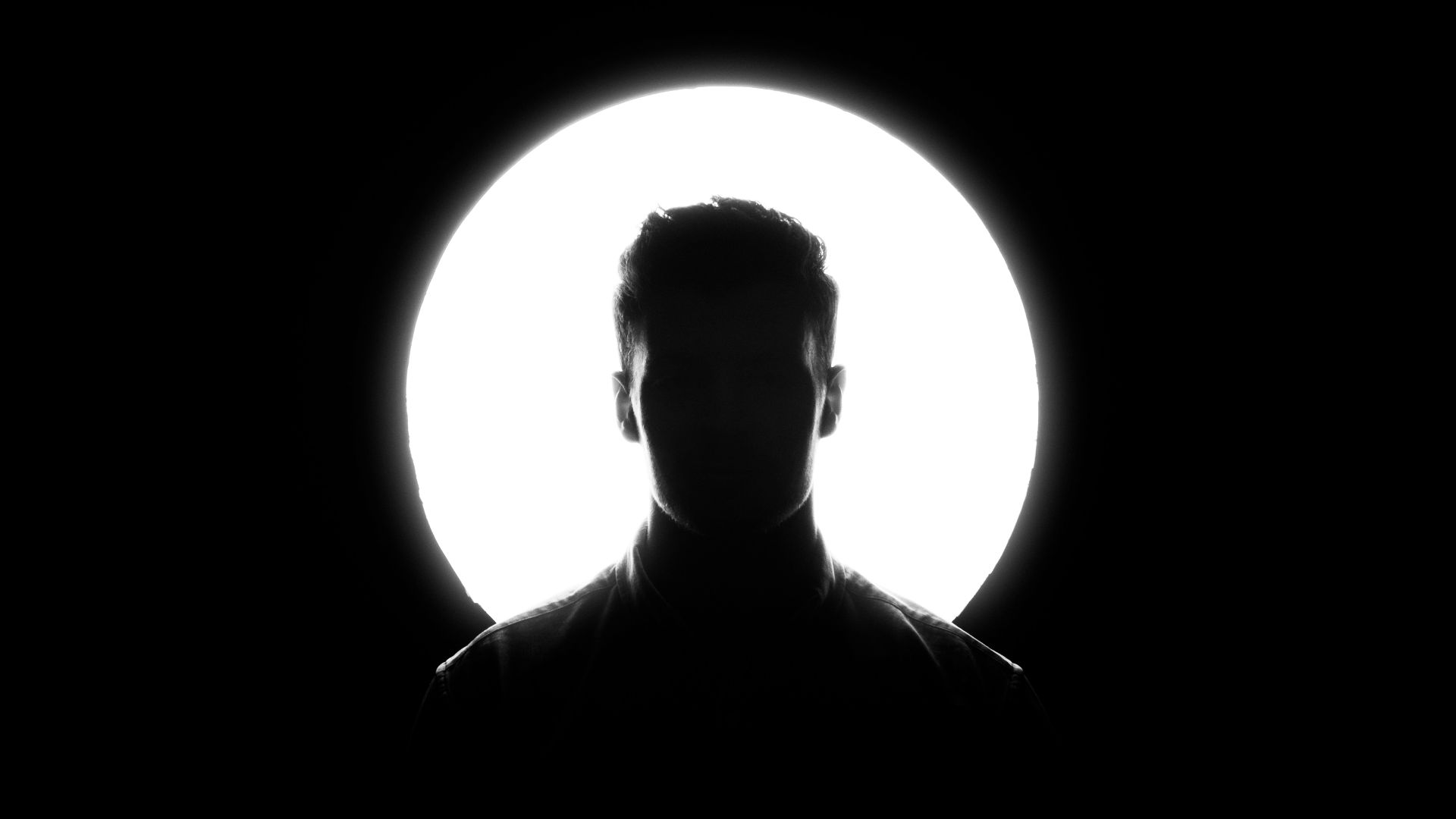 silhouette of man