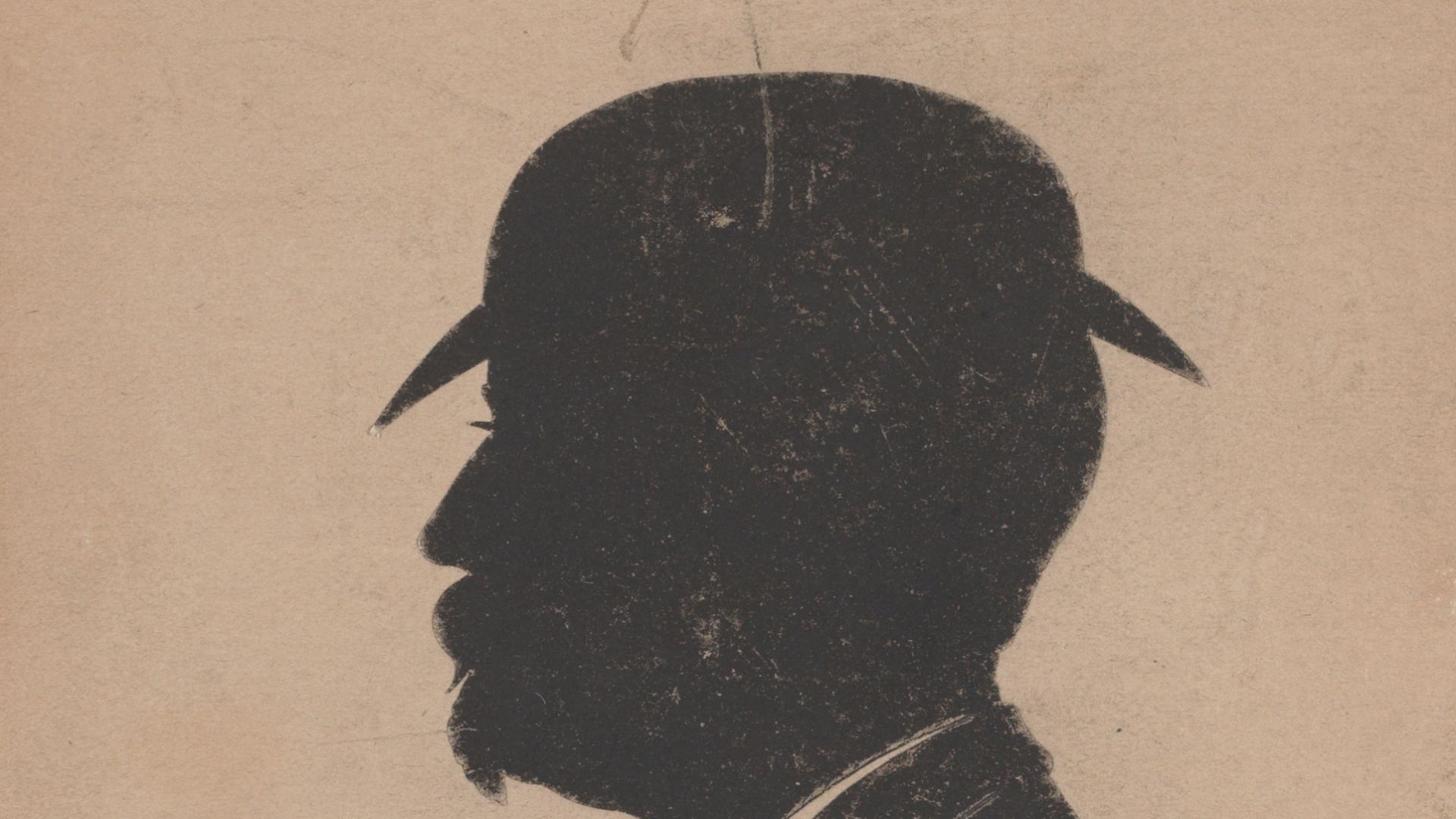 File:Silhouette of an unknown man with a derby hat, moustache and goatee Met DP887350.jpg