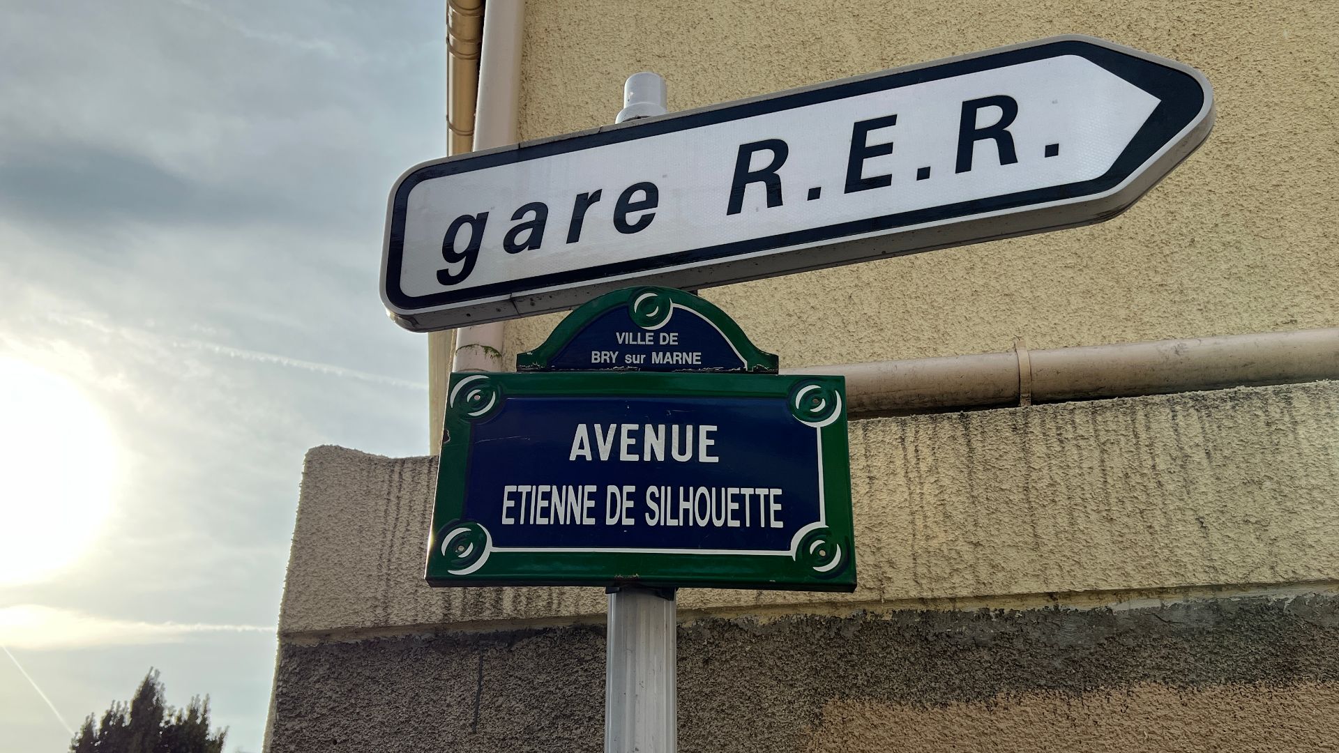 Plaque de l'avenue Étienne de Silhouette, Bry-sur-Marne.