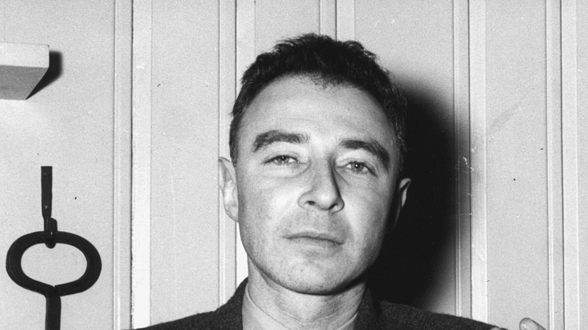 J. Robert Oppenheimer at the Guest Lodge, Oak Ridge, in 1946
