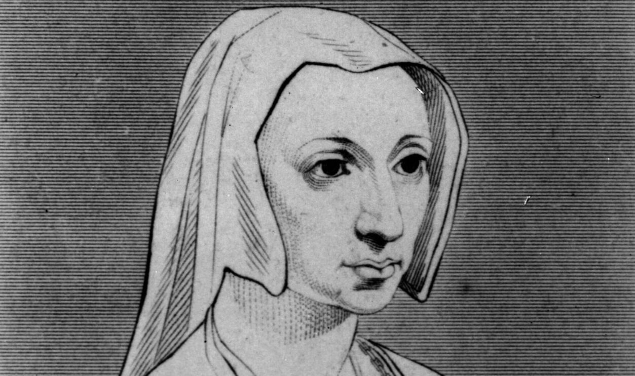 Getty Images - 51245229 - Catherine of Aragon, (1485 - 1536), Queen of England, the first wife of King Henry VIII. They were married in 1509. Original Artwork: Engraved by George Cooke, from a painting by Hans Holbein.