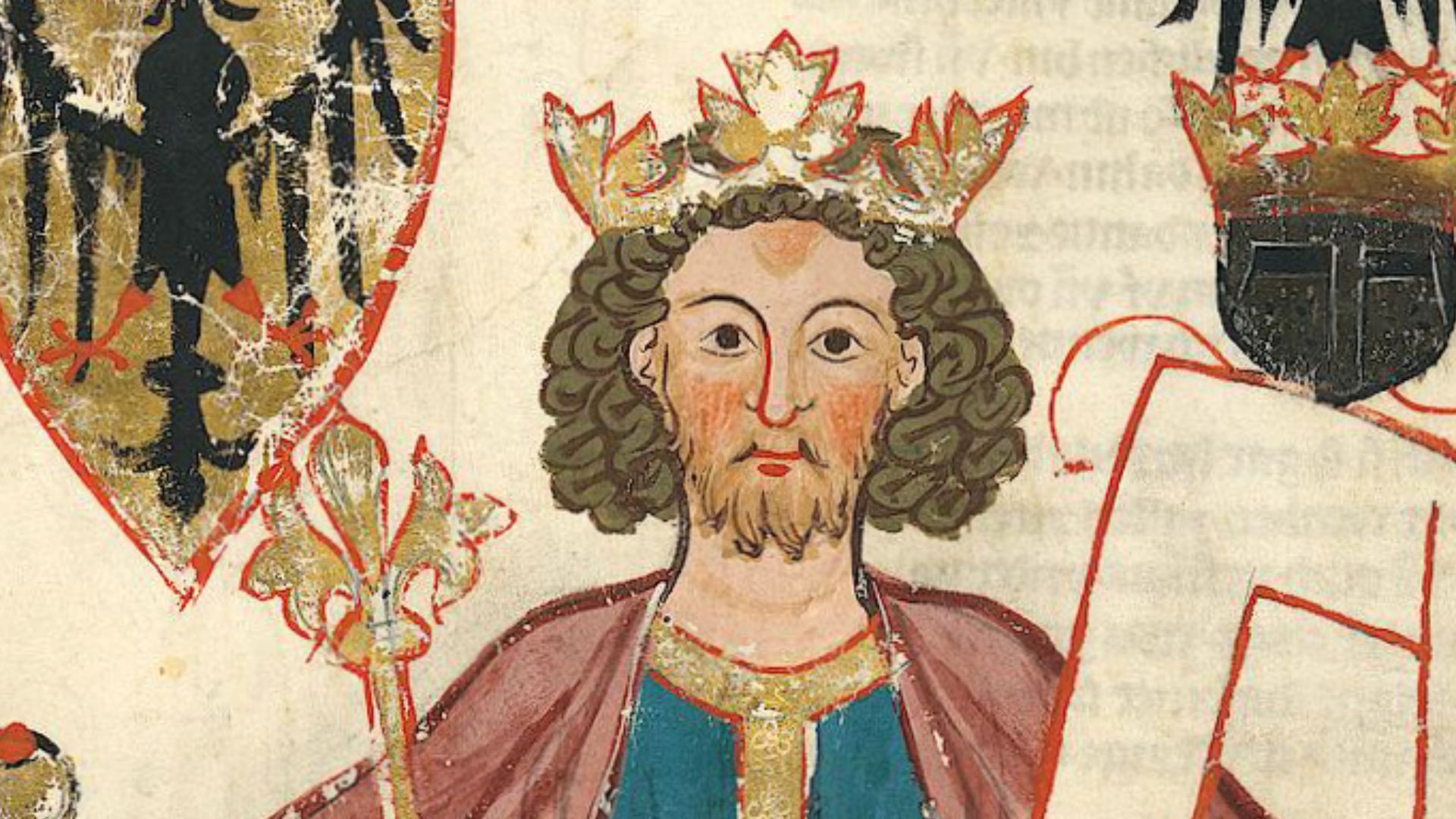 Codex Manesse, fol. 6r, Henry VI., Holy Roman Emperor, c. 1300