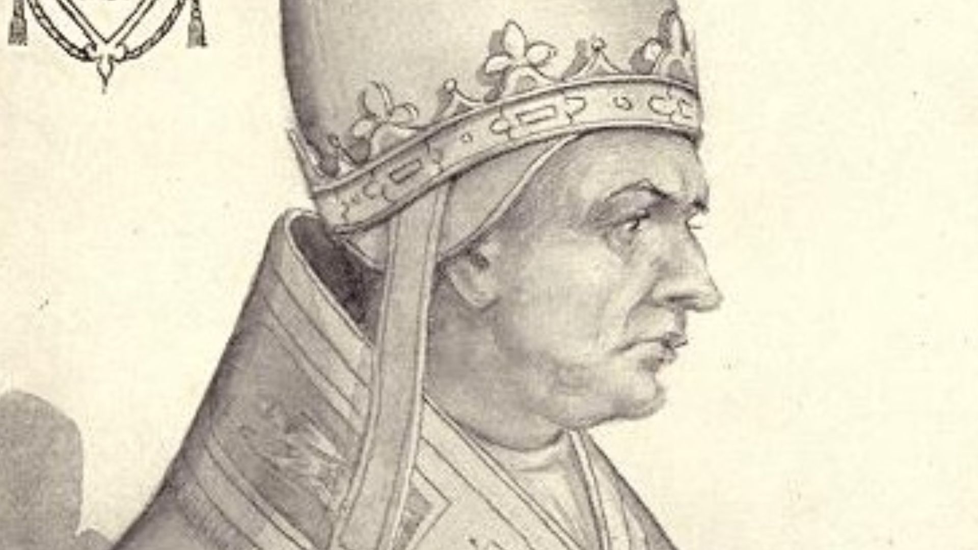 This illustration is from The Lives and Times of the Popes by Chevalier Artaud de Montor, New York: The Catholic Publication Society of America, 1911. It was originally published in 1842.