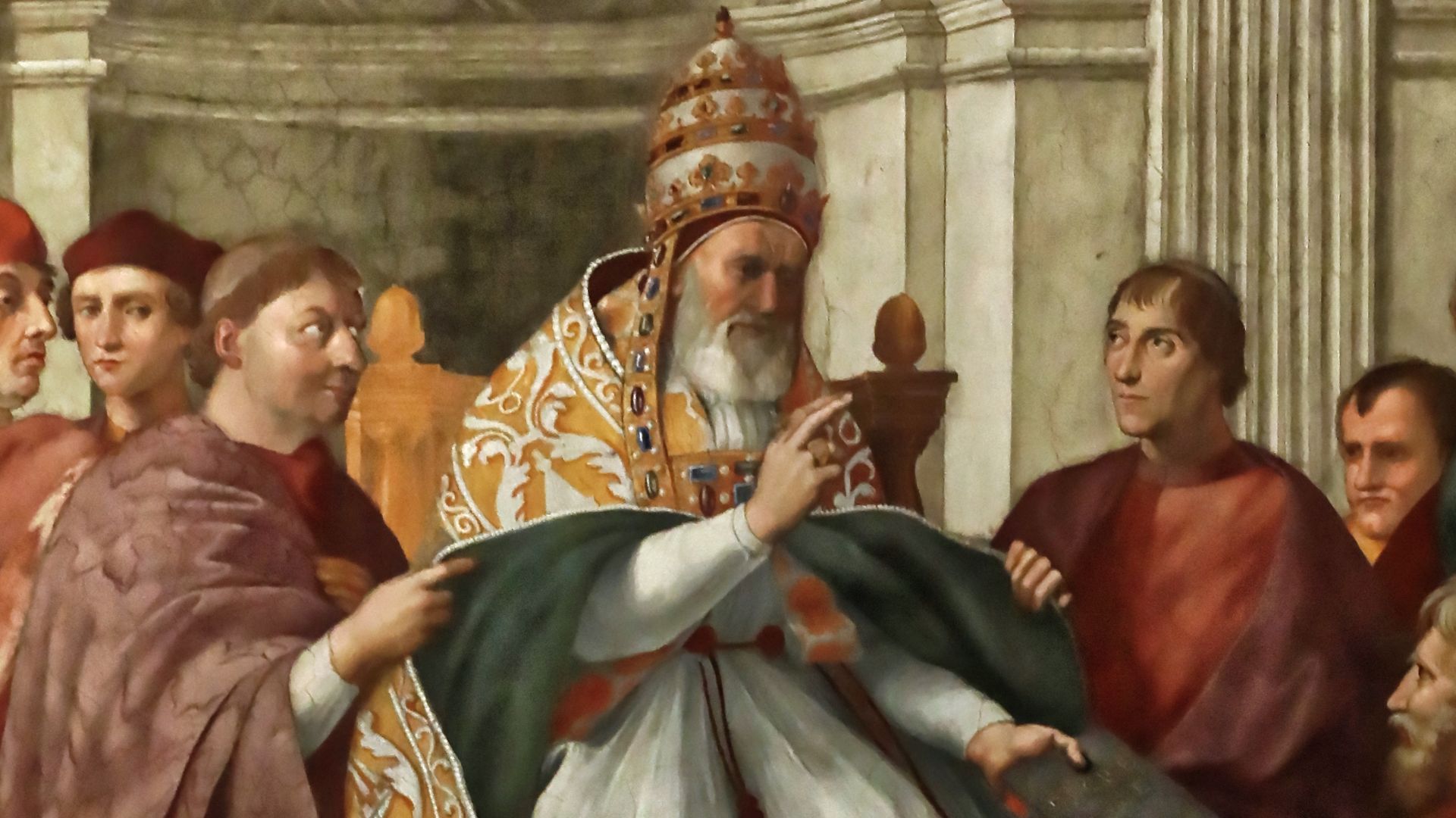 Pope Julius II as pope Gregory IX from Michelangelo Buonarotti