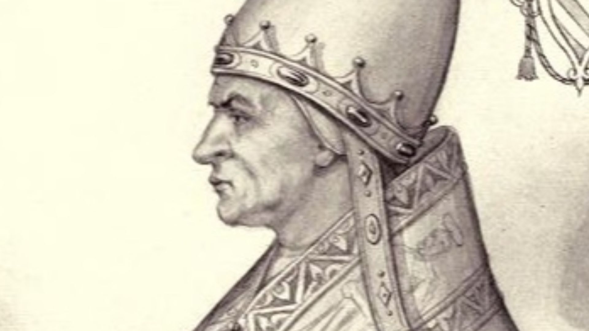 This illustration is from The Lives and Times of the Popes by Chevalier Artaud de Montor, New York: The Catholic Publication Society of America, 1911. It was originally published in 1842.