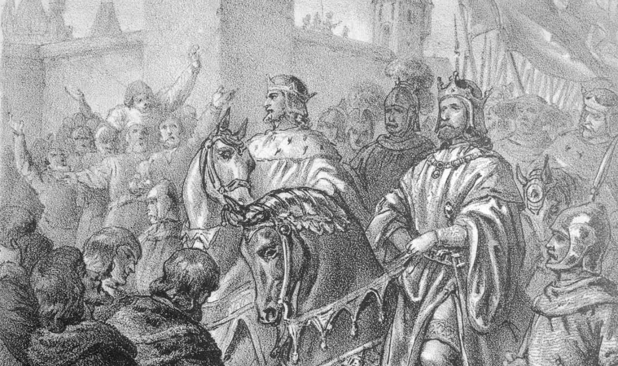 Holy Roman Emperor Frederick II (1194-1250), parading on horseback through Vienna in January, 1237.