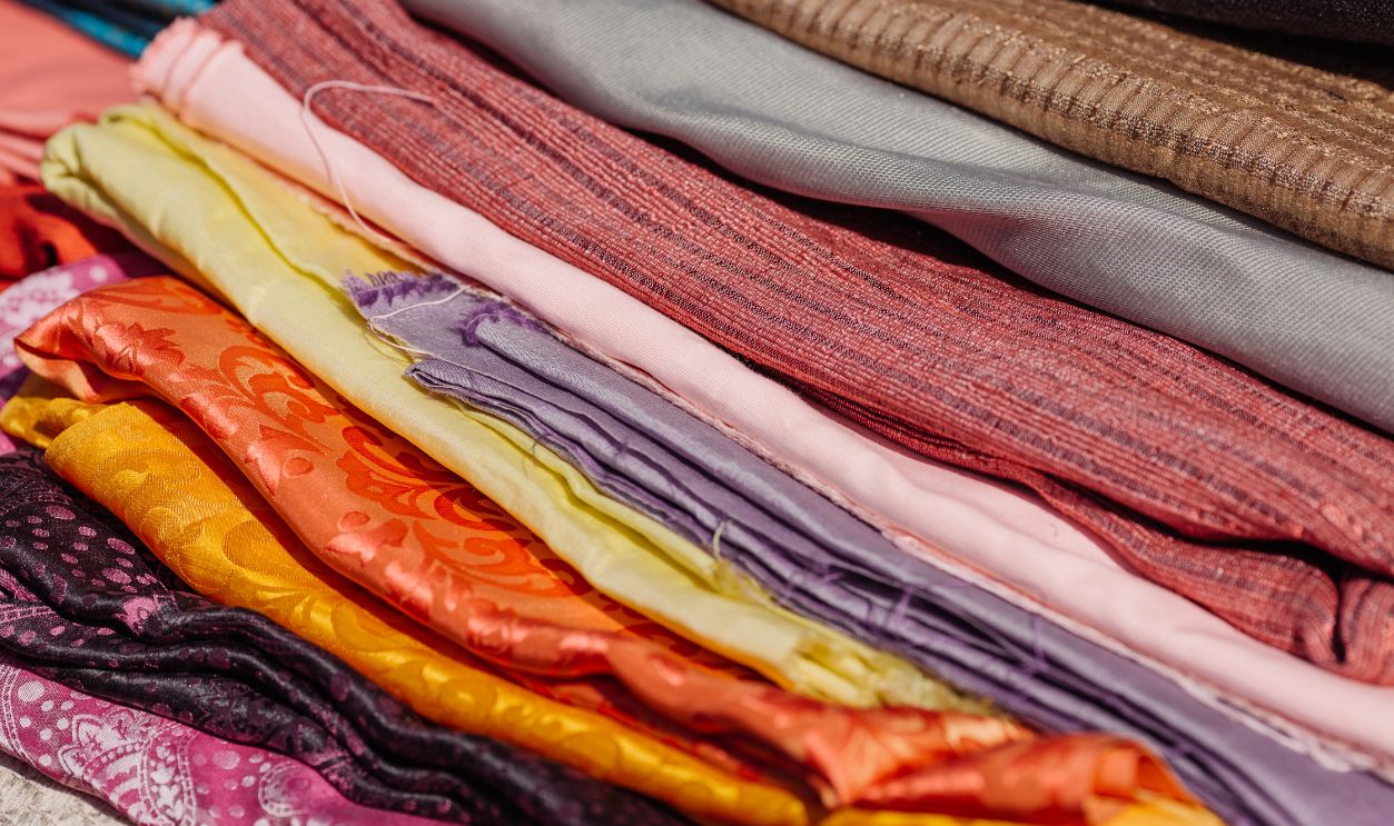 rolls of fabric for medieval dress