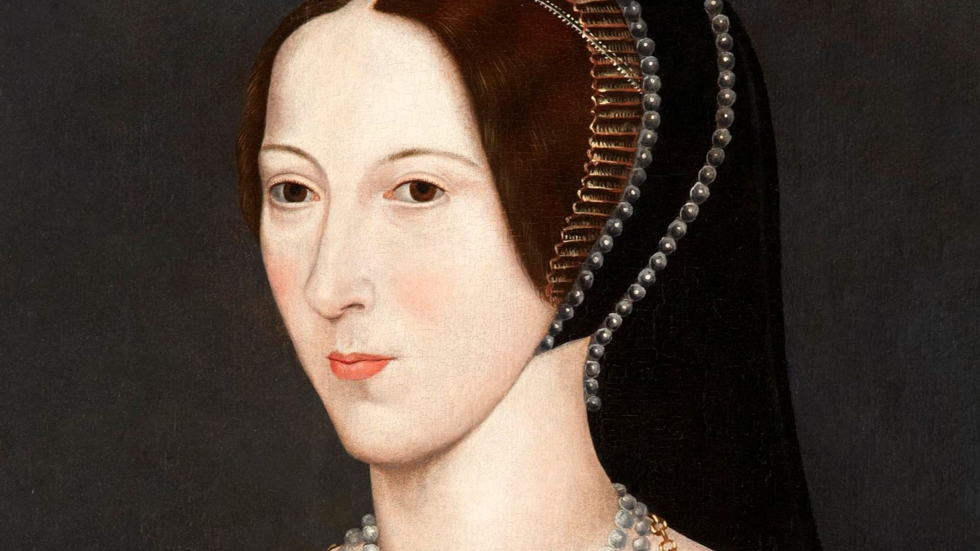 Posthumous painting of Anne Boleyn at Hever Castle, c. 1583