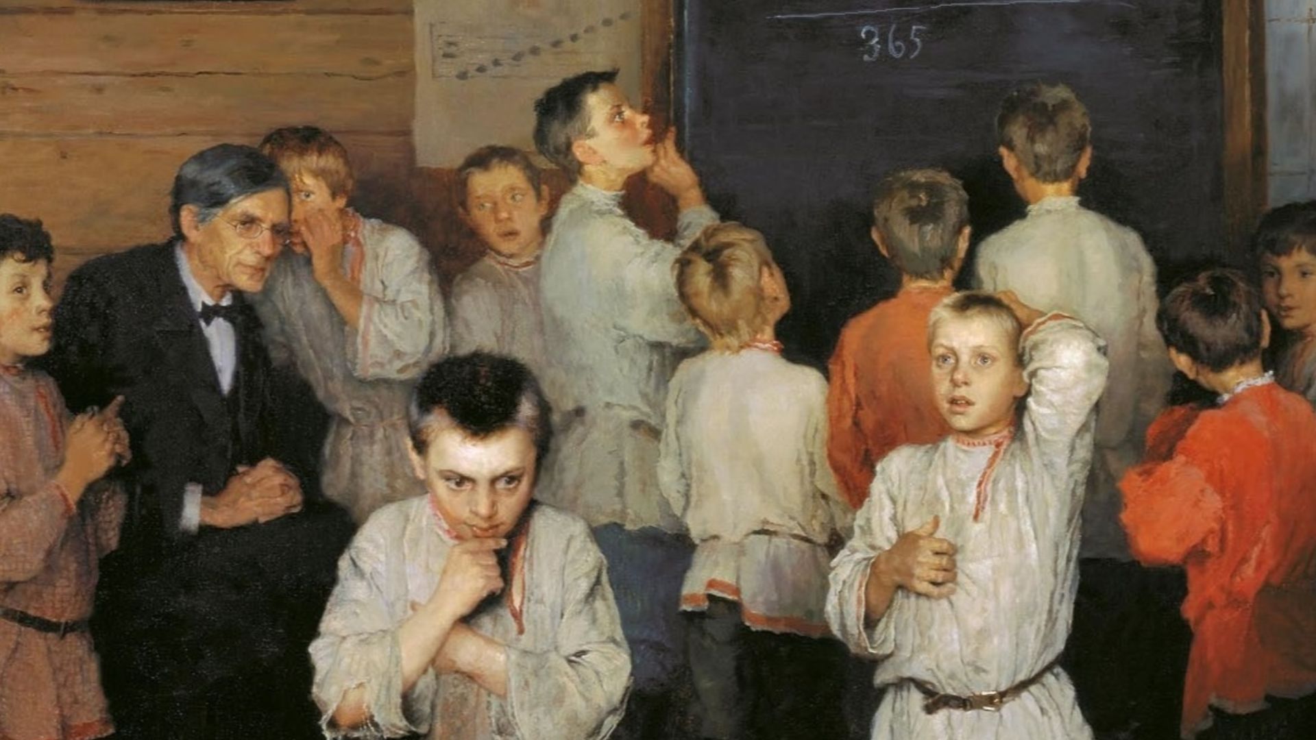 A painting by Nikolai Petrovich Bogdanov-Belsky in the State Tretyakov Gallery, Moscow.