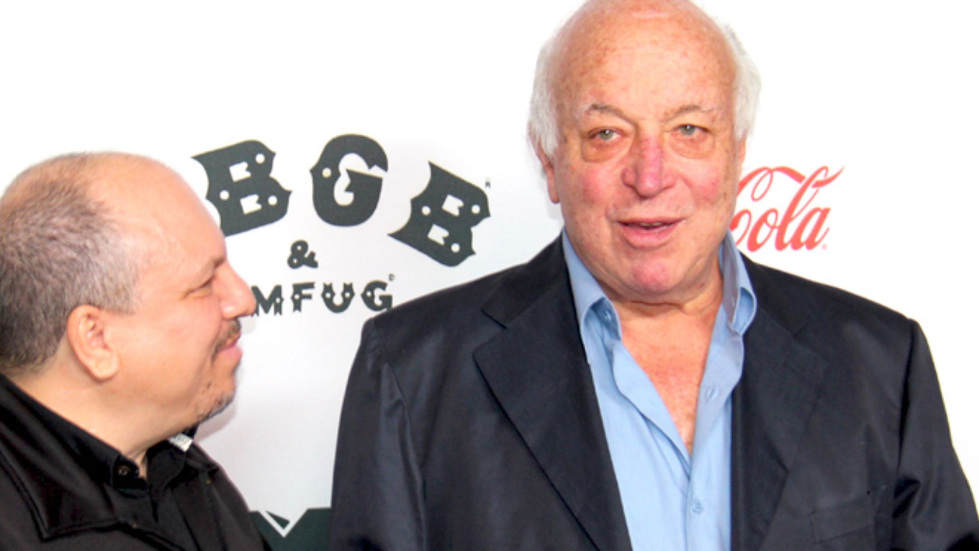 Lorenzo Tartamella with Seymour Stein at the CBGB festival red carpet.